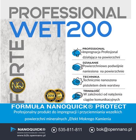 Profesjonalny Efekt Mokrego Kamienia NQ Wet 200-5L